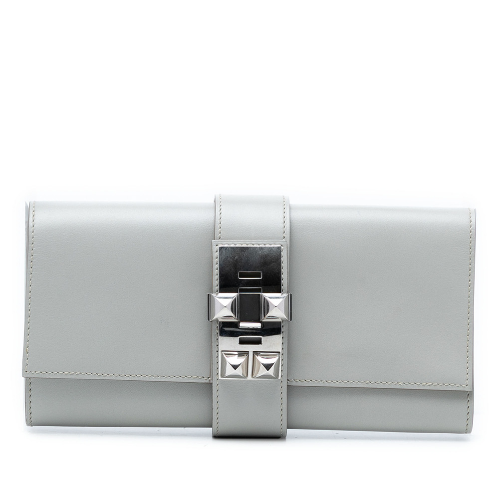 Pre-Loved Hermes Tadelakt Medor Clutch 23